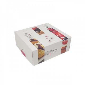 Cutii mini prajituri, design tarta, 20*20*10 cm (25buc) de la Practic Online Packaging Srl