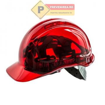 Casca de protectie ventilata culoarea rosie de la Prevenirea Pentru Siguranta Ta G.i. Srl