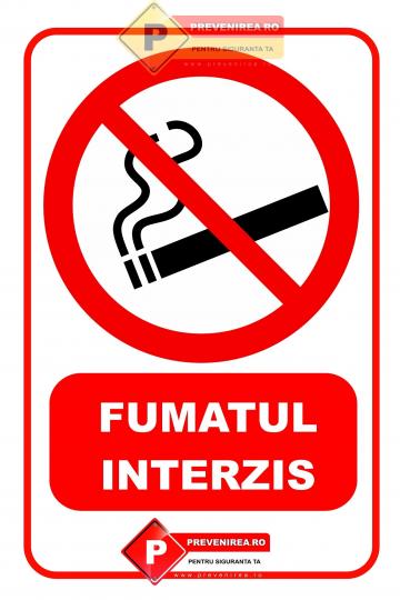 Indicatoare pentru fumatul interzis