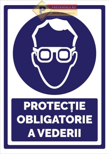 Indicatoare pentru protectie obligatorie a vederii de la Prevenirea Pentru Siguranta Ta G.i. Srl