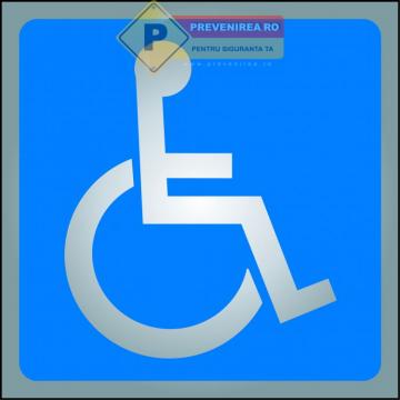 Semn din aluminiu persoane cu dizabilitati de la Prevenirea Pentru Siguranta Ta G.i. Srl