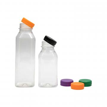 Sticla plastic dreptunghiulara 330 ml + capac de la Sc Atu 4biz Srl