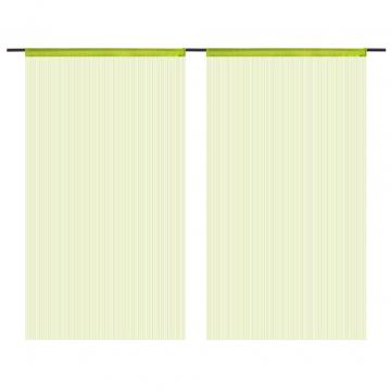 Draperii cu franjuri, 2 buc., 140 x 250 cm, verde de la VidaXL