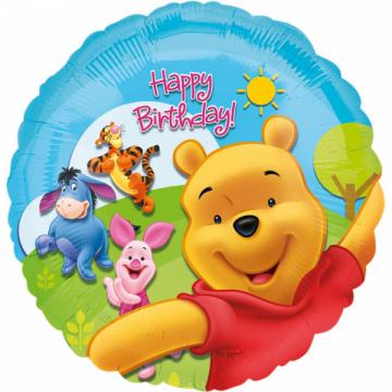 Balon folie Winnie the Pooh Friends Happy Birthday 43cm