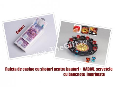 Joc Ruleta casino cu shoturi, servetele bancnote de la Thegift.ro - Cadouri Online