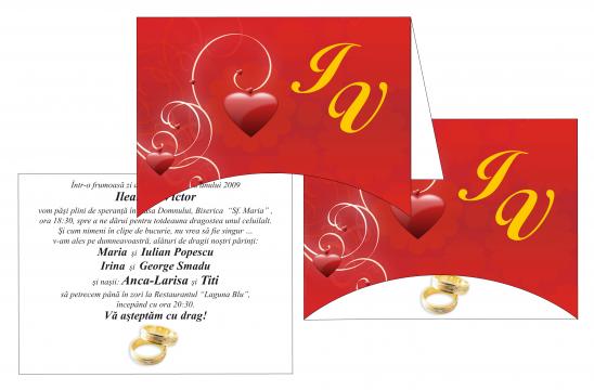 Invitatii de nunta personalizate INVN018 de la Apia Prest Srl