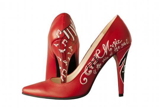 Pantofi pictati manual Red Feast - Colectia CDS de la Ana Shoes Factory Srl