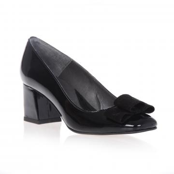 Pantofi piele lacuita Madame inchis, negri de la Ana Shoes Factory Srl