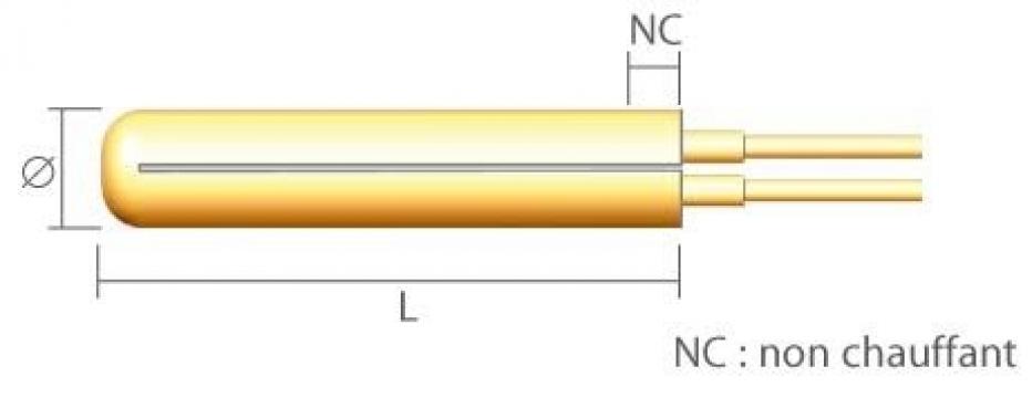 Rezistenta - tub D12.5XL250mm 1500 wati