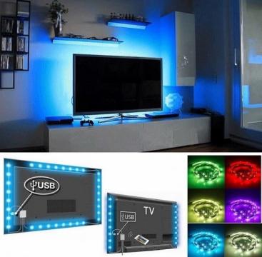 Banda iluminare de fundal TV USB Culoare (RGB)