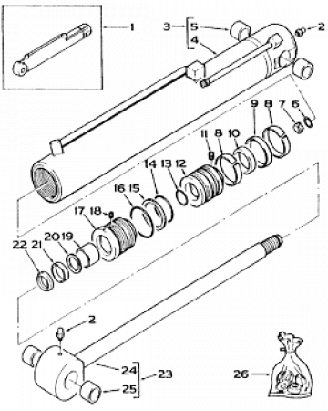 Garnituri cilindru hidraulic pt buldoexcavatoare Terex de la Piese Buldo