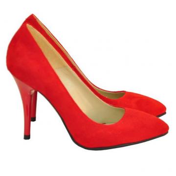 Pantofi din piele naturala Stiletto Hot Red de la Ana Shoes Factory Srl