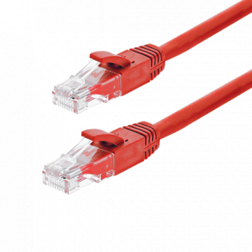 Patch cord Gigabit UTP cat6, LSZH, 5.0m, rosu - Asytech de la Big It Solutions