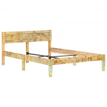 Cadru de pat, 120 x 200 cm, lemn masiv reciclat