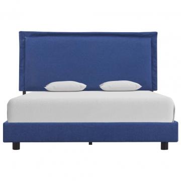 Cadru de pat, albastru, 140 x 200 cm, material textil de la VidaXL