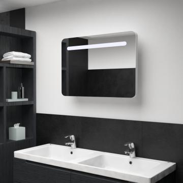 Dulap de baie cu oglinda si LED, 80 x 9,5 x 55 cm de la VidaXL