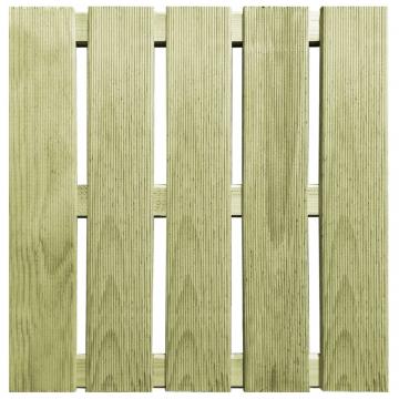 Placi de pardoseala, 24 buc., verde, 50 x 50 cm, lemn