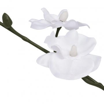 Planta artificiala orhidee cu ghiveci, 30 cm, alb de la VidaXL