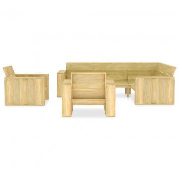 Set mobilier de gradina, 4 piese, lemn de pin tratat de la VidaXL