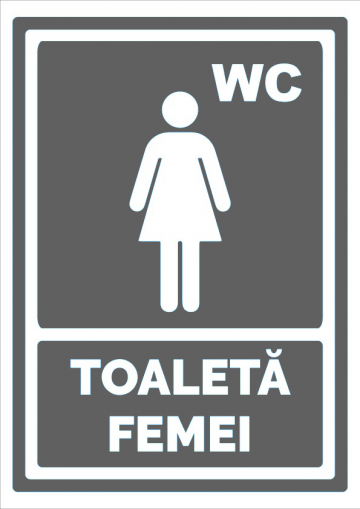 Indicator gri toaleta pentru femei