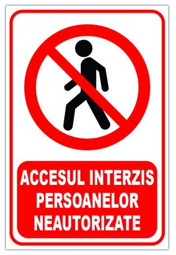 Indicator pentru accesul interzis persoanelor neautorizate