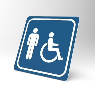 Placuta albastra wc barbati cu handicap