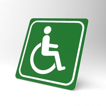 Placuta verde pentru scaune cu rotile