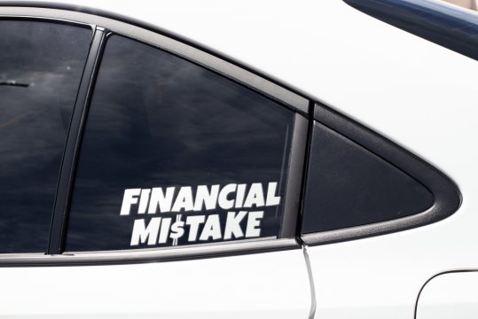 Sticker auto - Financiar mistake