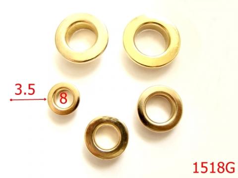 Ocheti 8 mm gold 2D6 AE5 1518G de la Metalo Plast Niculae & Co S.n.c.