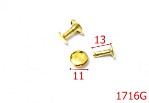 Capsa rapida dubla 11*13 mm/gold 11 mm gold AI15 1716G