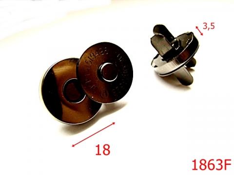 Magnet 18 mm/nikel fume 1863F