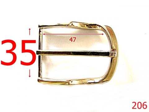 Catarama curea barbati 35 mm nichel 206 de la Metalo Plast Niculae & Co S.n.c.