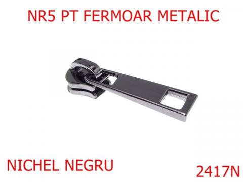 Cursor nr 5 fermoar metalic nichel negru 2417N de la Metalo Plast Niculae & Co S.n.c.