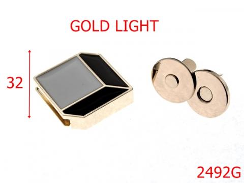 Inchizatoare rombica gold light 32 mm 2492G de la Metalo Plast Niculae & Co S.n.c.
