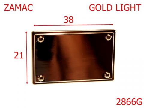 Placuta 38x21 mm gold light 15A7 15A7 4I5 2866G de la Metalo Plast Niculae & Co S.n.c.