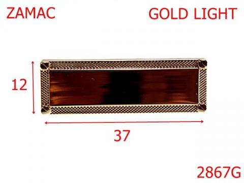 Placuta 37x12 mm gold light 15A6 15A6 4I5 2867G