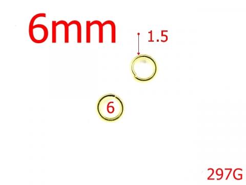 Inel O 6mm gold 6 mm 1.5 gold 4J4 4D6 T19 297G