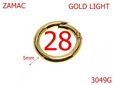 Inel carabina 28 mm 5 gold light 4E6 3049G