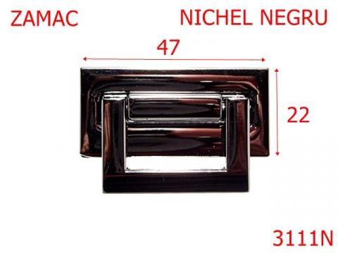Inchizator 47x22 mm nichel negru 12L11 3111N de la Metalo Plast Niculae & Co S.n.c.
