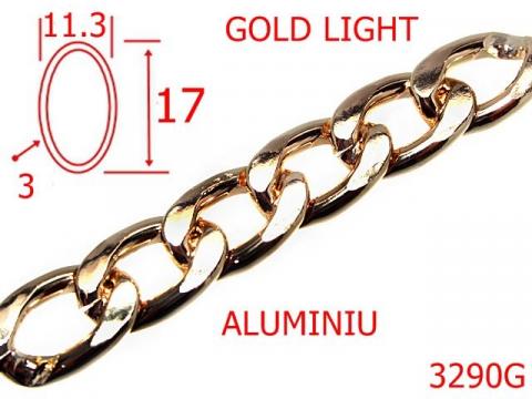 Lant aluminiu 11.3 mm 3 gold light 7I8 3290G