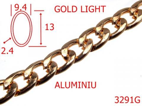 Lant aluminiu 9.4 mm 2.4 gold light 7I2 3291G de la Metalo Plast Niculae & Co S.n.c.