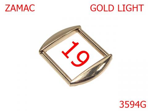 Inel dreptunghiular 19 mm gold light 3J3,  3594G de la Metalo Plast Niculae & Co S.n.c.