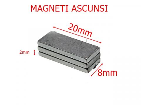 Magnet ascuns 20x8 mm nichel 3912 de la Metalo Plast Niculae & Co S.n.c.