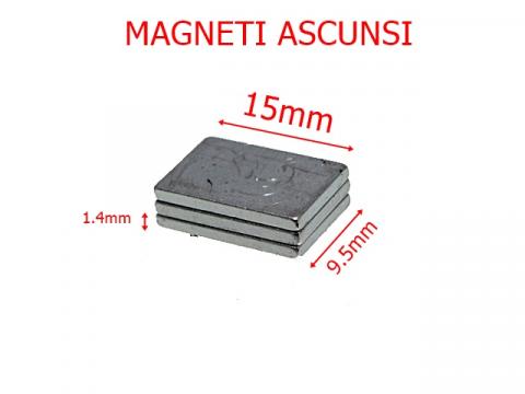 Magnet ascuns 15x9.5 mm nichel 3913