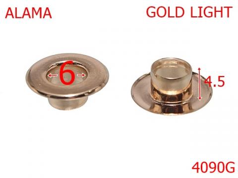 Ochet alama 6 mm gold light 4090G de la Metalo Plast Niculae & Co S.n.c.