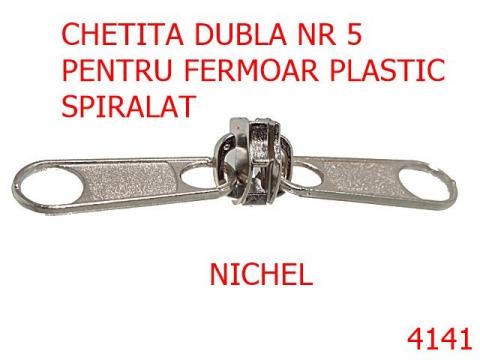 Cursor dublu fermoar plastic no.5 nichel 4141 de la Metalo Plast Niculae & Co S.n.c.