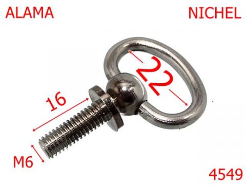 Element prindere harnasament 22 mm alama nichel 4549 de la Metalo Plast Niculae & Co S.n.c.