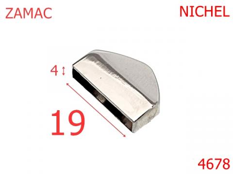 Terminatie fermoar poseta 19 mm zamac nichel 11A2 4678 de la Metalo Plast Niculae & Co S.n.c.