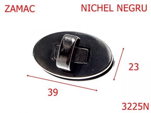 Inchizatoare poseta 39x23 mm nichel negru 12C9 3225N de la Metalo Plast Niculae & Co S.n.c.