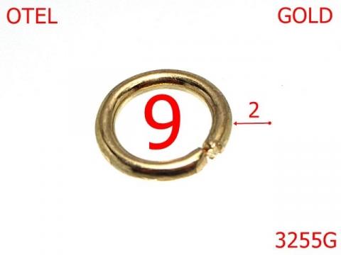 Inel rotund 9 mm 2 gold AS37 3255G de la Metalo Plast Niculae & Co S.n.c.